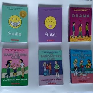 YA/teen/preteen Raina Telgemeier graphic novels/books